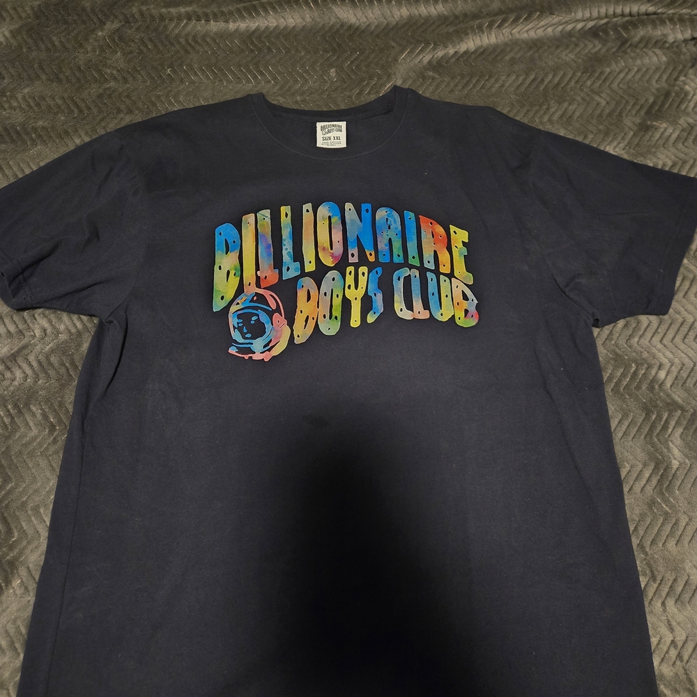 Billionaire Boys Club Multicolor Logo Navy Tee